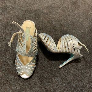 Silver Betsey Johnson Heels